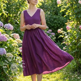 Popeline di cotone dark purple