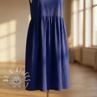 Popeline di cotone dark cobalt