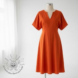 Popeline di cotone flame orange