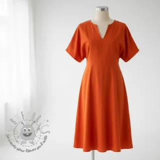 Popeline di cotone flame orange