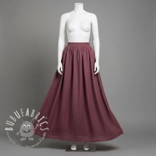 Tessuto di cotone SLUB WASHED mauve