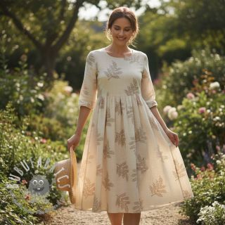 Tessuto di cotone EMBROIDERY Sofia design B