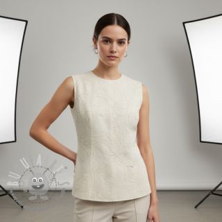 Tessuto di cotone EMBROIDERY GABARDINE Luana natural