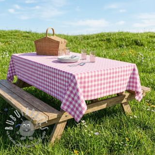 Tessuto di cotone Check pink