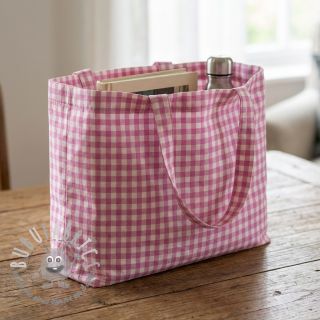 Tessuto di cotone Check pink