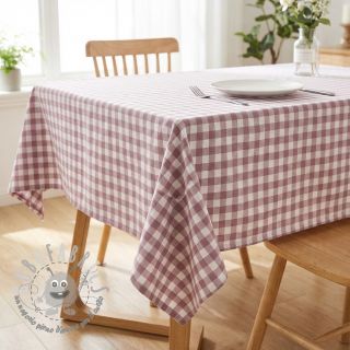 Tessuto di cotone Check mauve