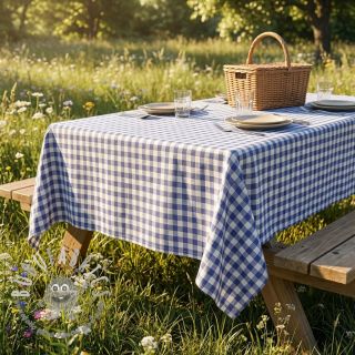 Tessuto di cotone Check lavender