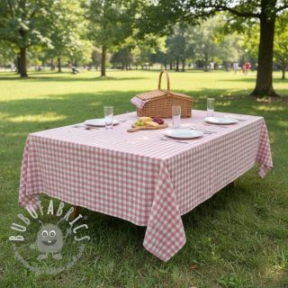 Tessuto di cotone Check old rose