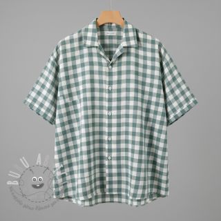 Tessuto di cotone Check teal