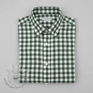 Tessuto di cotone Check dark green