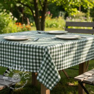 Tessuto di cotone Check dark green