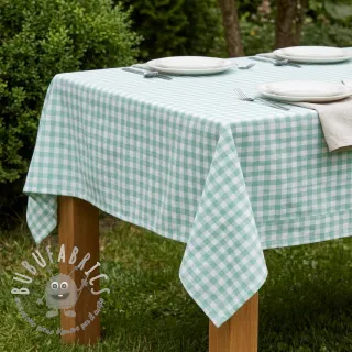 Tessuto di cotone Check mint