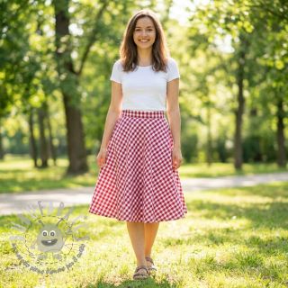 Tessuto di cotone Check berry