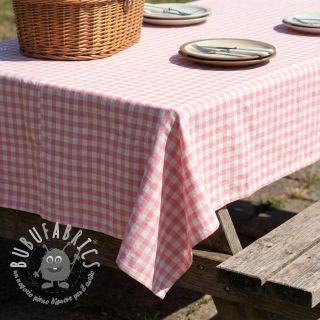 Tessuto di cotone Check rosa