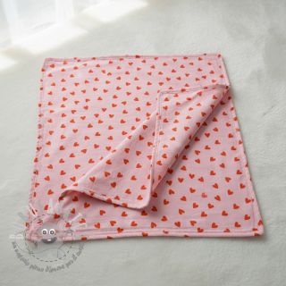 Tessuto di cotone FLANNEL Hearts pink