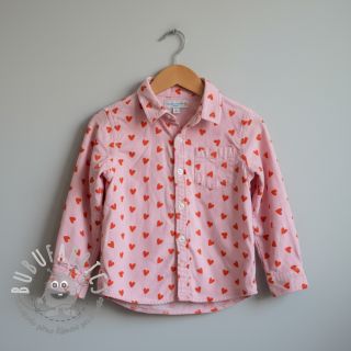 Tessuto di cotone FLANNEL Hearts pink