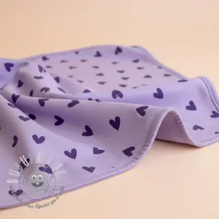 Tessuto di cotone FLANNEL Hearts lavender