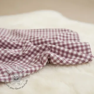Tessuto di cotone FLANNEL Check mauve