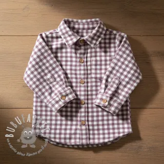 Tessuto di cotone FLANNEL Check mauve