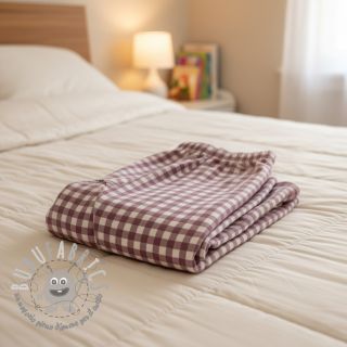 Tessuto di cotone FLANNEL Check mauve