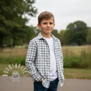 Tessuto di cotone FLANNEL Check sage