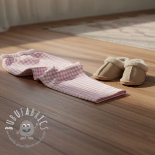 Tessuto di cotone FLANNEL Check light pink