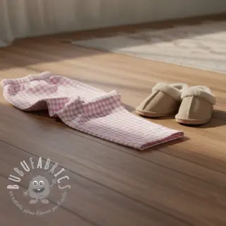 Tessuto di cotone FLANNEL Check light pink