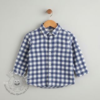 Tessuto di cotone FLANNEL Check blue