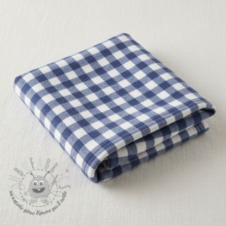 Tessuto di cotone FLANNEL Check blue