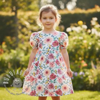 Tessuto di cotone Flower Sonja red digital print