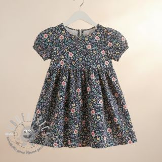 Tessuto di cotone Flowers Tara navy design B digital print