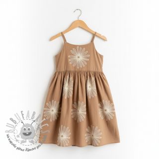 Tessuto di cotone EMBROIDERY Flowie cinnamon