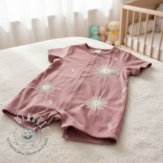 Tessuto di cotone EMBROIDERY Flowie mauve