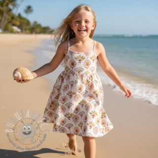 Tessuto di cotone Motif off white digital print