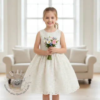 Tessuto di cotone EMBROIDERY Blanchette design A