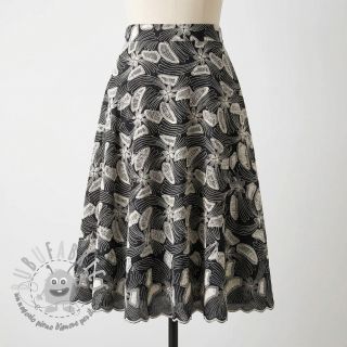 Tessuto di cotone EMBROIDERY Amia black
