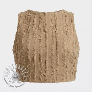 Tessuto di cotone con lino Vintage Fringe Stripe naturals