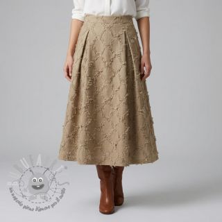 Tessuto di cotone con lino Vintage Fringe Diamonds naturals