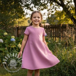 Tessuto di cotone con lino PREMIUM dawn pink