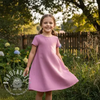 Tessuto di cotone con lino PREMIUM dawn pink