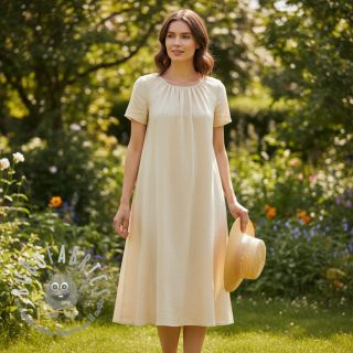 Tessuto di cotone con lino PREMIUM sand