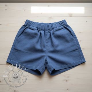 Tessuto di cotone con lino PREMIUM steel blue