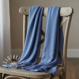 Tessuto di cotone con lino PREMIUM steel blue
