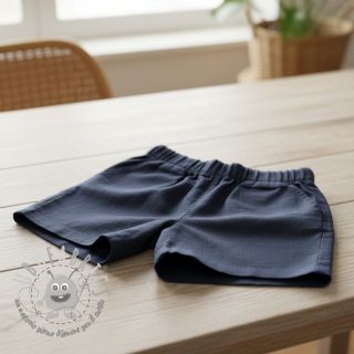 Tessuto di cotone con lino PREMIUM dark blue