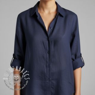 Tessuto di cotone con lino PREMIUM dark blue