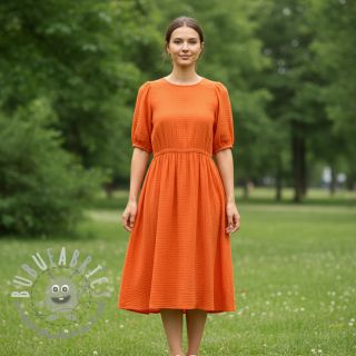 Tessuto di cotone STRETCH Baby orange