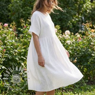 Tessuto di cotone STRETCH Baby white