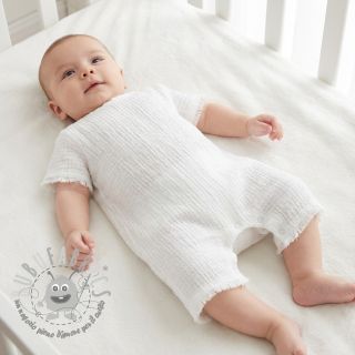 Tessuto di cotone STRETCH Baby white