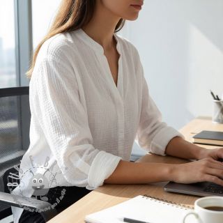 Tessuto di cotone STRETCH Baby white