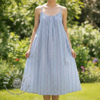 Tessuto di cotone JACQUARD Hearts light blue